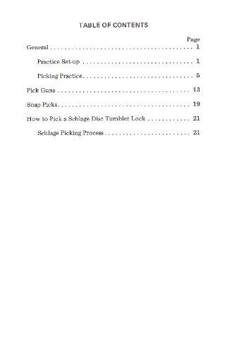 Lock Picking Simplified