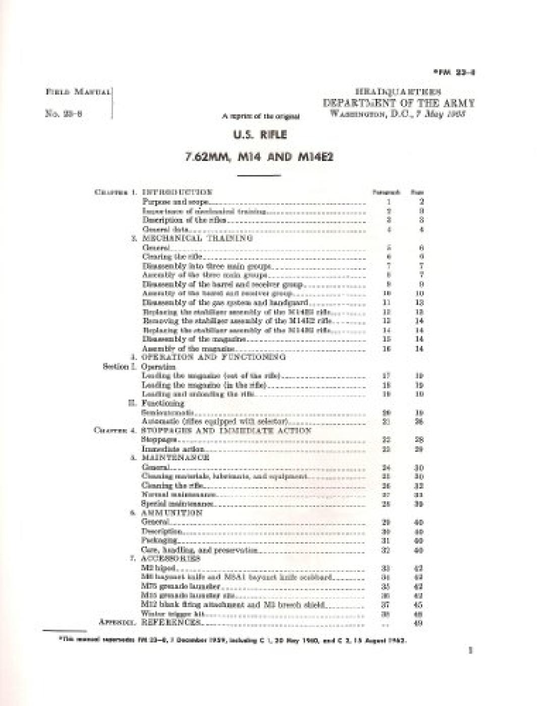 The M-14 Rifle Maintenance Manual